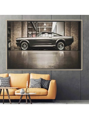 Amerikan Mustang Gt 500 Duvar Sanatı; Gt 500 Mustang Poster; Araba Duvar Sanatı; Klasik Kanvas; Ford
