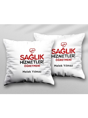 Kişiye Özel Sağlık Hizmetleri Iki Adet Iki Tarafı Baskılı Yıkanabilir Yastık Kırlent Kılıfı