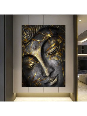 Buddha Kanvas Tablosu; Asya Duvar Sanatı; Meditasyon Kanvası; Budist Baskı; Meditasyon Duvar Sanatı;