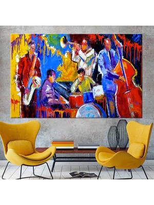 Caz Müzisyeni Posteri Kanvas Duvar Sanatı – Kadın Şarkıcı, Caz Posterleri, Enstrüman Görselleri