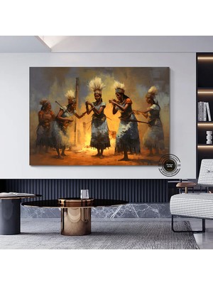 Afrika Kadın Portresi, Afrika Amerikan Kültürü, Afrika Kabilesi Duvar Sanatı