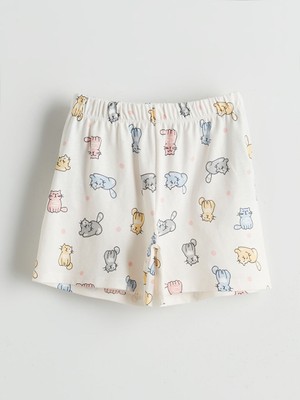 Lc Waikiki Yeni Sezon Beli Lastikli Kedi Baskili Kiz Cocuk Pijama Alt - S5FL96Z1
