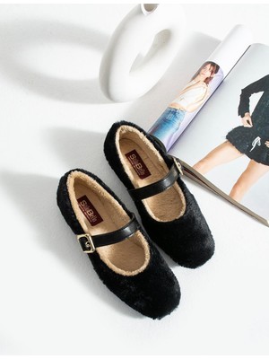 Kadın Kemerli Rahat Düz Taban Ev Babet