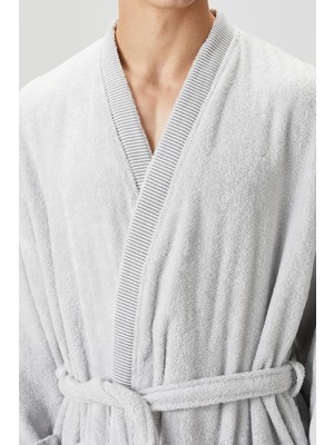 İrya Marble Erkek Bornoz S/m Gri