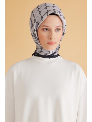 Belli Fresh Pure Eşarp 7 - 23 Gri Karışık Desen 49994