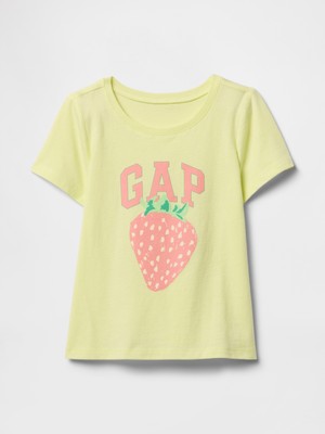 Gap Kız Bebek Sarı Grafikli T-Shirt