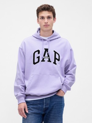 Gap Erkek Mor Heavyweight Oversized Logo Sweatshirt
