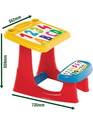 Sayılar Çocuk Çalışma Masası ve Sandalye Seti – 3+ Yaş, 55×56×74CM