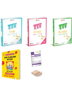 345 Üç Dört Beş Tyt Fizik Kimya Biyoloji Soru Bankası Yks 2026+PLAN Deft+Tutucu+Deneme
