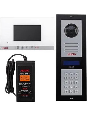 AUDIO 2 DAİRE GÖRÜNTÜLÜ SİSTEM SETİ 4.3"  (BEYAZ ŞUBE)