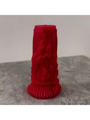 LuxdeCire El Yapımı Kırmızı Soya Mumu | Romantik ve Doğal Dekorasyon İçin Özel Tasarım