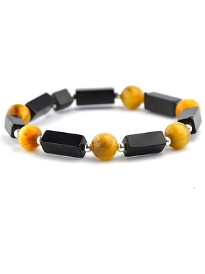 Hematit ve Kesme Oltu Taşı Bileklik