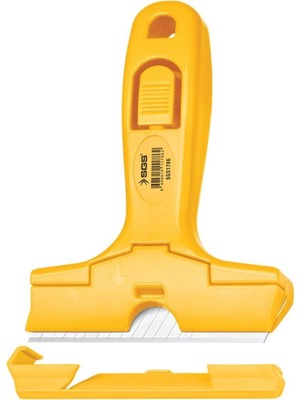 Profesyonel Cam Kazıma Bıçağı, Gümüş, Ergonomik Saplı, Hassas Cam Işleme Için, Model SGS1786, 20 x 3 x 2.5 cm