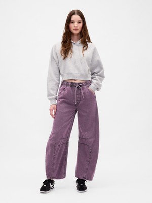 Gap Kadın Mor Mid Rise Ultrasoft Kolay Horseshoe Jean Pantolon