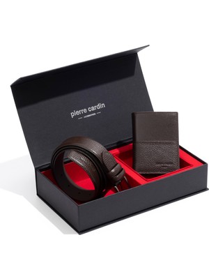 Pierre Cardin Erkek Kahverengi %100 Deri Kemer & Cüzdan Set 50319276-VR029
