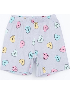 Lc Waikiki Yeni Sezon Beli Lastikli Baskili Kiz Cocuk Sort - S5CD77Z1