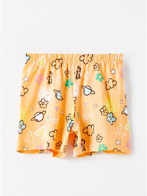 Lc Waikiki Yeni Sezon Beli Lastikli Baskili Kiz Cocuk Pijama Sort - S5AP67Z4