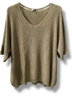 Duru Oversize Merserize Triko-Bej