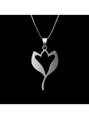 TabiTela 925 Ayar gümüş kolye lale   SM8348