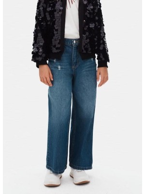 Kız Taşlı Kot Pantolon 25KNK59704