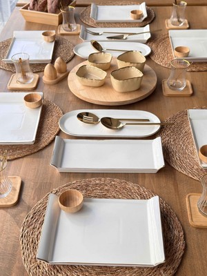 Kahvaltı Takımı Pure Gold Bambu 54 Parça 6 Kişilik