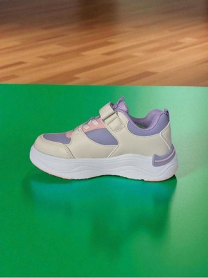 Unısex Kauçuk Taban Cırtlı Bağcıklı Esnek ve Hafif Çocuk Sneaker
