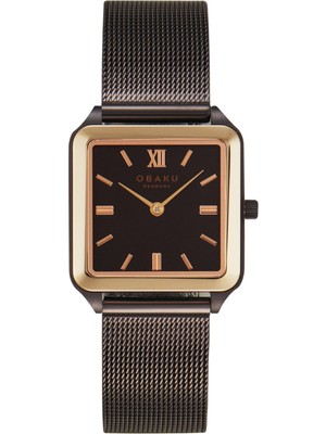 Obaku Denmark V309LXXNMN Quartz Hasır Kahverengi 26 mm Kadın Kol Saati