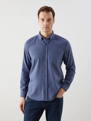 Lcwaıkıkı  Regular Fit Uzun Kollu Ekose Erkek Gömlek  (W5)