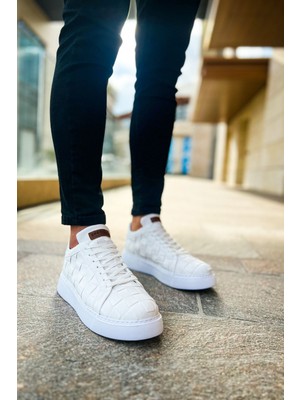 CH209 - Obt Vimini Erkek Ayakkabı Beyaz