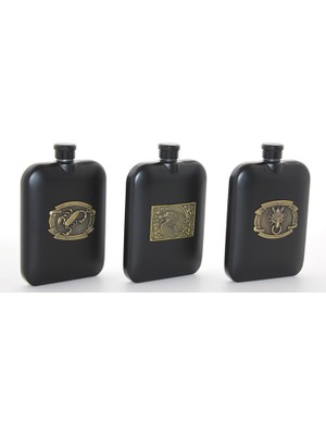 Paslanmaz Çelik Kabartmalı Tekli 6 Oz Matara