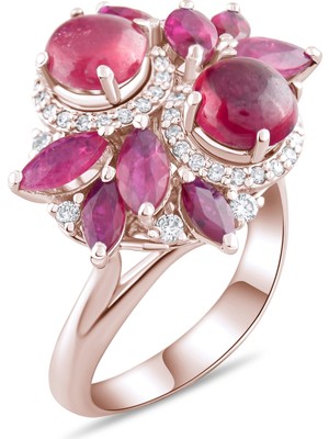 5.07 Karat Pırlanta Yakut Yüzük, Gerçek Pırlanta, Sertifikalı Mücevher