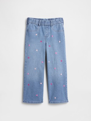 Gap Kız Bebek Mavi Wide Leg Denim Pantolon