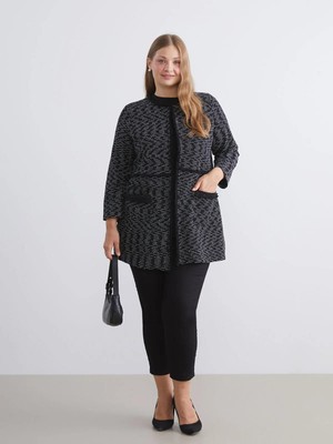 Lcw  Bisiklet Yaka Desenli Kadın Hırka  (W5)