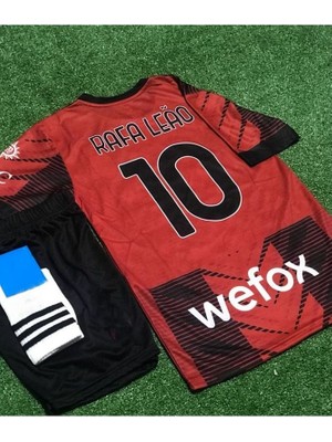 A.c M.i.l.a.n 2023/24 Yeni Sezon Rafa Leao Iç Saha Çocuk Forması 3'lü Set