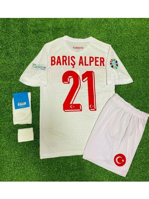 Türkiye Euro 2024 Barış Alper Yılmaz Çocuk Forması 4'lü Set (White)