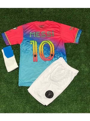 I.n.t.e.r Miami 2024/25 Yeni Sezon Lionel Messi Çocuk Forması 3'lü Set