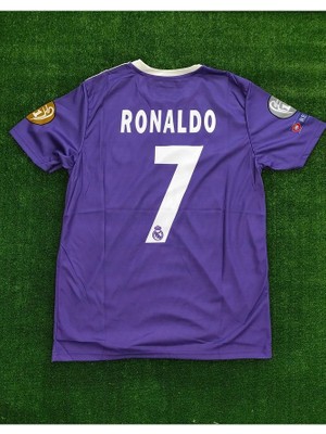 R.madridd Cardiff 2017 Şampiyonlar Ligi Finali Cristiano Ronaldo Nostalji Forması (Kısa)