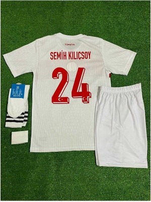 Türkiye Milli Takım Euro 2024 Sem H Kılıçsoy Çocuk Forması 4'lü Set (White)