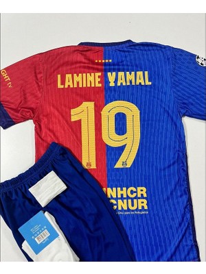 F.c B.a.r.c.e.l.o.n.a 2024/25 Yeni Sezon Lamine Yamal Iç Saha Çocuk Forması 4'lü