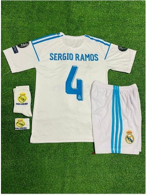 R.e.a.l'm.a.d.r.i.d 2018 Kiev Sergio Ramos Çocuk Forması 4'lü Set (Armalı)