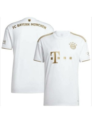 B.a.y.e.r.n/m.ü.n.i.h 2021/22 Sezonu Isimsiz Iç Saha Forması (White-Gold)
