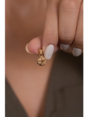 14 Ayar Altın Italyan Düğüm Kolye Ucu