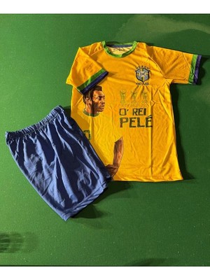 Brezilya Efsane Pele Özel Konsept Çocuk Forması 4'lü Set
