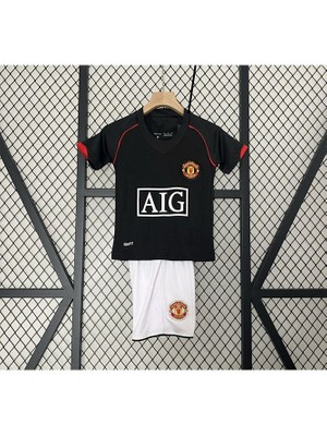 M.unitedd Moskova 2008 Sezonu Cristiano Ronaldo Çocuk Forması 4'lü Set (Black)
