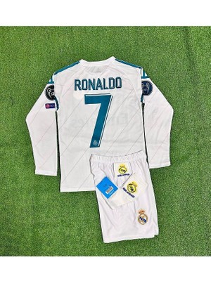 Cristiano Ronaldo Kiev Uzun Kol Çocuk Forması 4'lü Set (Armalı)