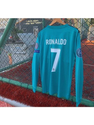 R. Madrid 2018 Cristiano Ronaldo Sezonu Uzun Kollu Turkuaz Forma