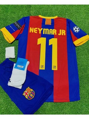 F.c B.a.r.c.e.l.o.n.a 2011 Sampiyonlar Ligi Finali Neymar Jr. Nostalji Çocuk Forması 4'lü Set