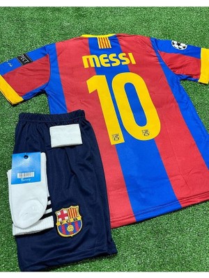 Fc. B.a.r.c.e.l.o.n.a 2011 Sampiyonlar Ligi Finali Lionel Messi Nostalji Çocuk Forması 4'lü Set