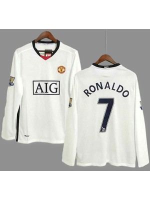 Manchesterr/unitedd 2008 Moskova Şampiyonlar Ligi Finali Cristiano R,o,n,a,l,d,o, Forması (Uzun Kol)