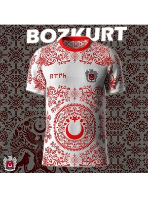 Türkiye Özel Tasarımlı Konsept Beyaz Bozkurt Forması